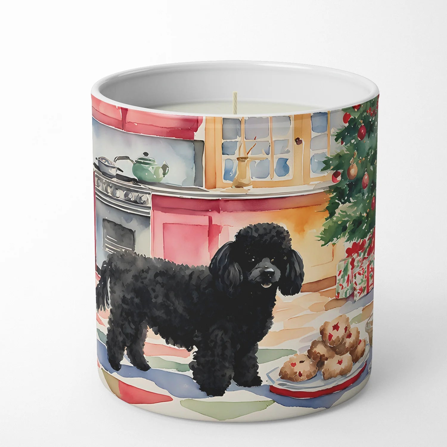 Poodle Christmas Cookies Decorative Soy Candle Nature Soy Wax Essential Oil