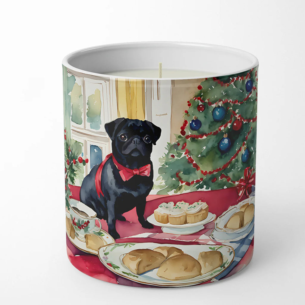 Pug Christmas Cookies Decorative Soy Candle Nature Soy Wax Essential Oil