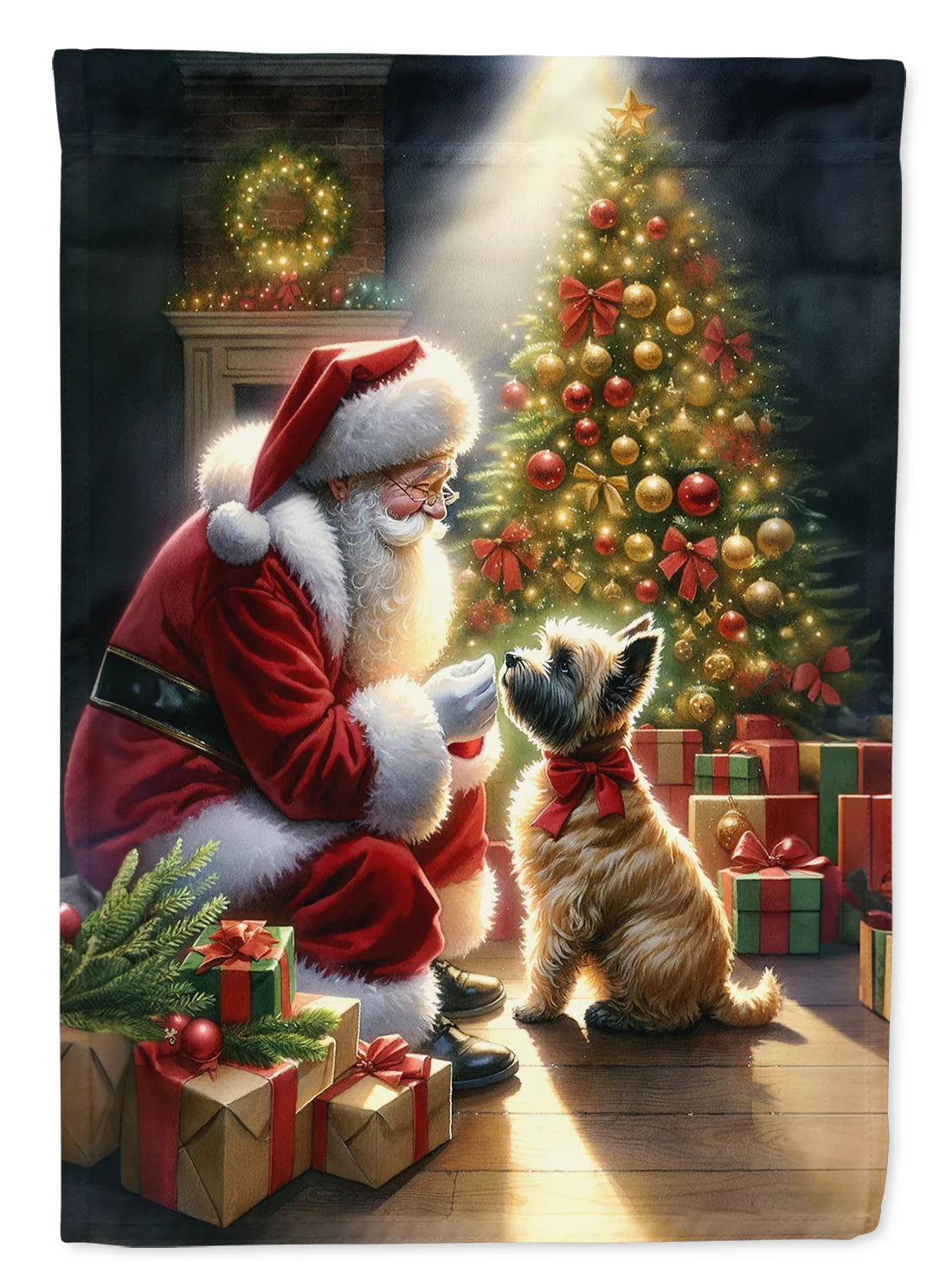 Caroline's Treasures Cairn Terrier and Santa Claus Garden Flag 11.25" x 15.5"