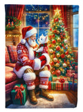 Caroline's Treasures Westie and Santa Claus Garden Flag DAC4167GF 11.25" x 15.5"