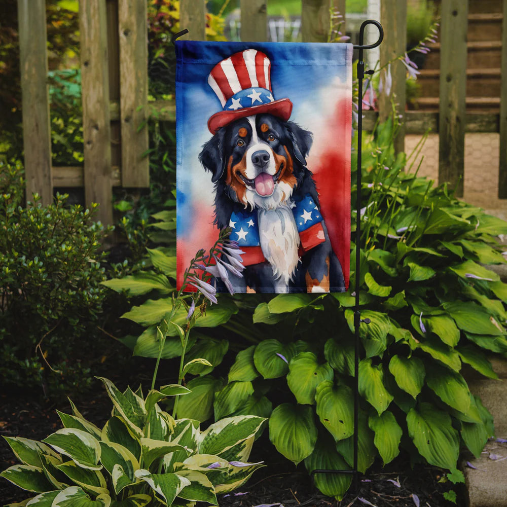 Bernese Mountain Dog Patriotic American Garden Flag 11.25" x 15.5" DAC5658GF