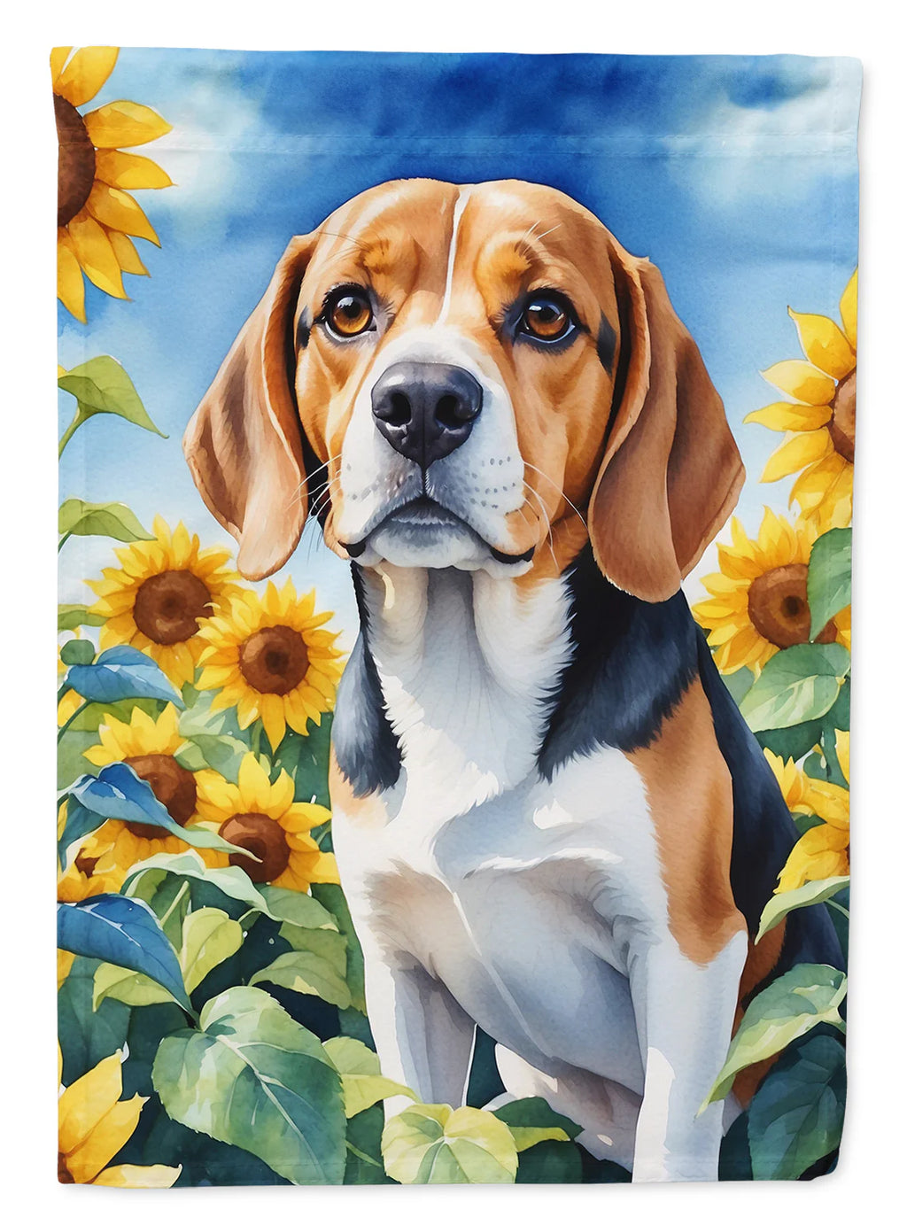 Caroline's Treasures DAC6019GF-DS Beagle in Sunflowers Garden Flag