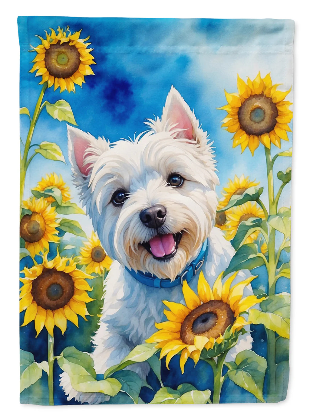 Caroline's Treasures DAC6174GF Westie in Sunflowers Garden Flag