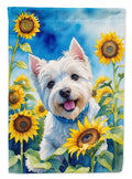 Caroline's Treasures DAC6174GF Westie in Sunflowers Garden Flag