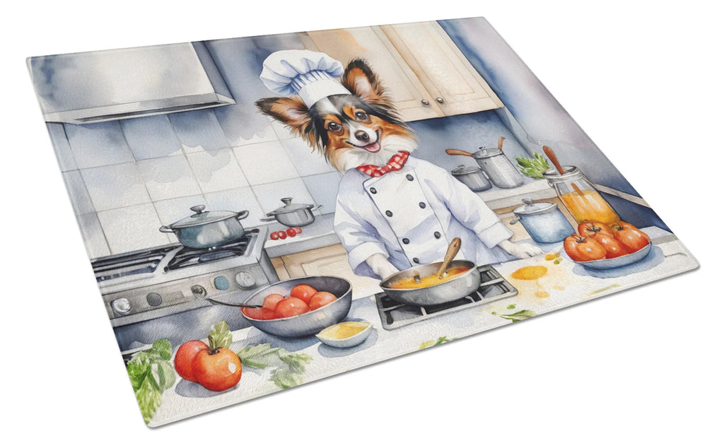 Papillon The Chef Glass Cutting Board Decorative Tempered Glass Kitchen Cutting and Serving Board Large Size
