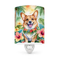 Corgi Luau Ceramic Night Light Compact, UL-Certified
