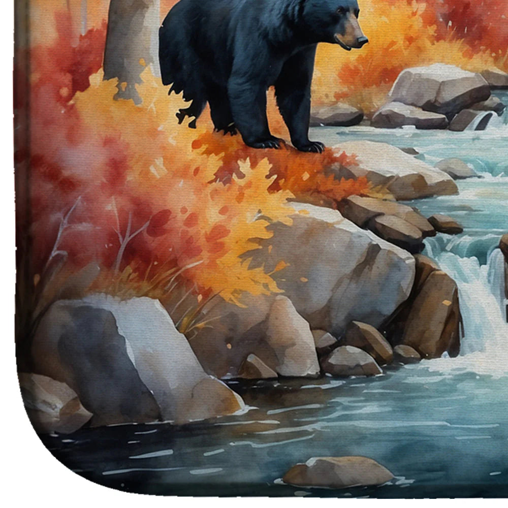 Caroline's Treasures Bears Autumn in the Woods Dish Drying Mat DAC7645DDM