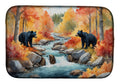 Caroline's Treasures Bears Autumn in the Woods Dish Drying Mat DAC7645DDM