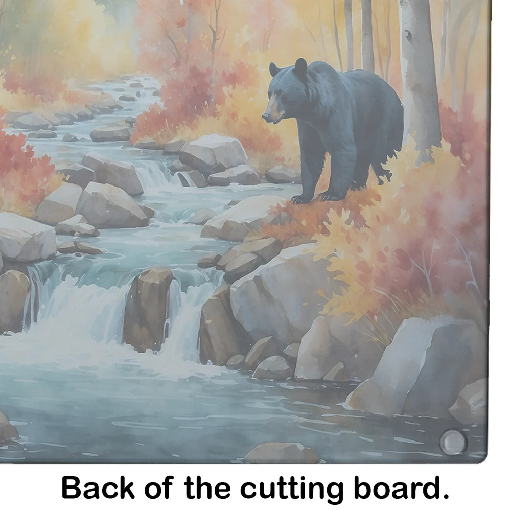 Caroline's Treasures Bears Autumn in the Woods Glass Cutting Board DAC7645LCB