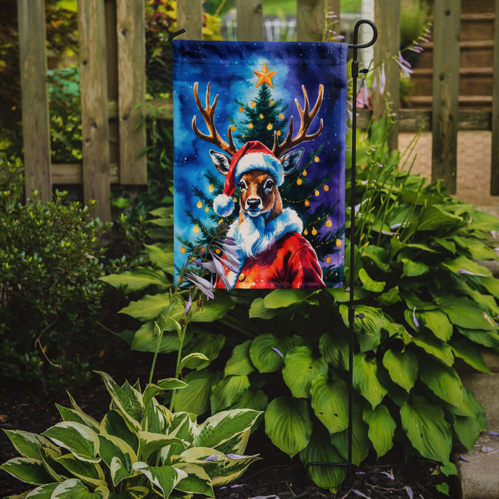 Caroline's Treasures Deer Christmas Garden Flag 11.25" x 15.5" DAC8523GF