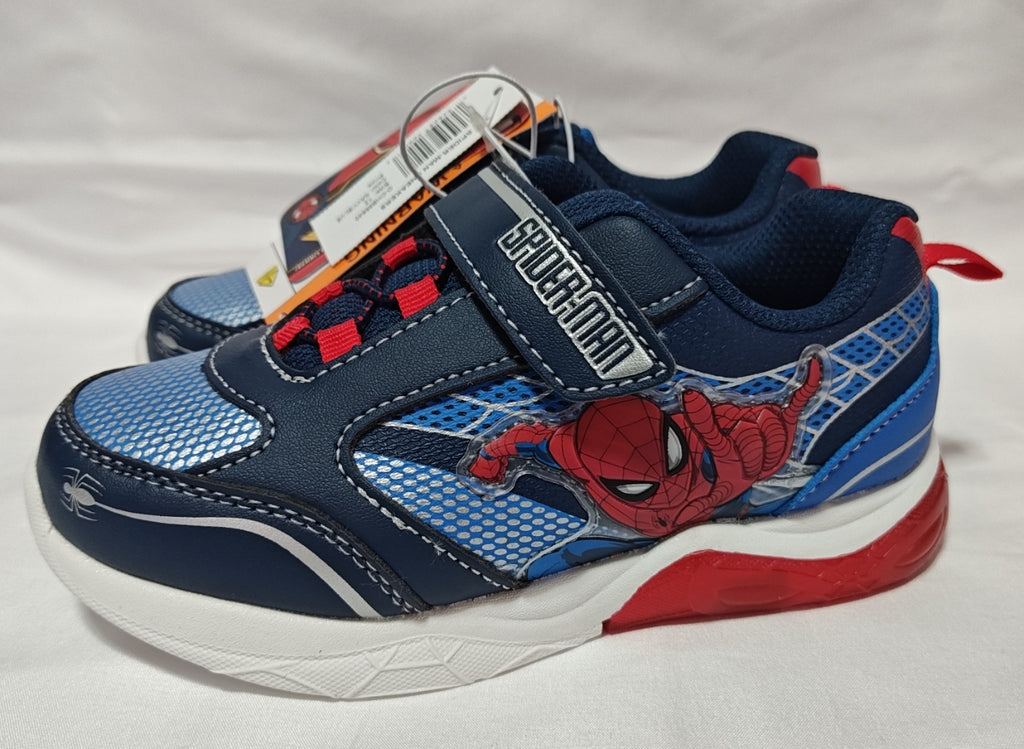 Marvel Spider-Man Boys' Light Up Sneakers Available Sizes 7, 8, 9, 10, 11, 12