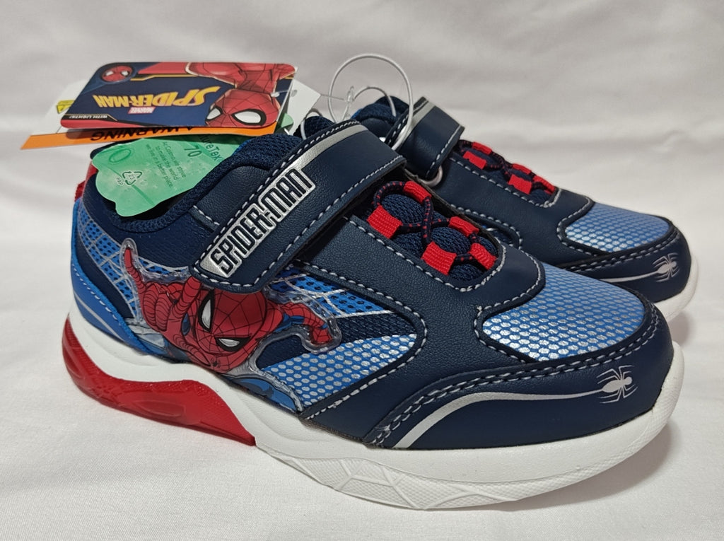 Marvel Spider-Man Boys' Light Up Sneakers Available Sizes 7, 8, 9, 10, 11, 12