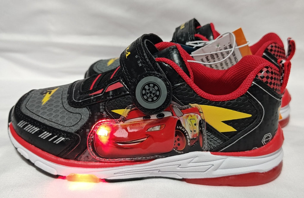 Disney Cars Boys Hook and Loop Light Up Fashion Sneakers Lightning CH91733A