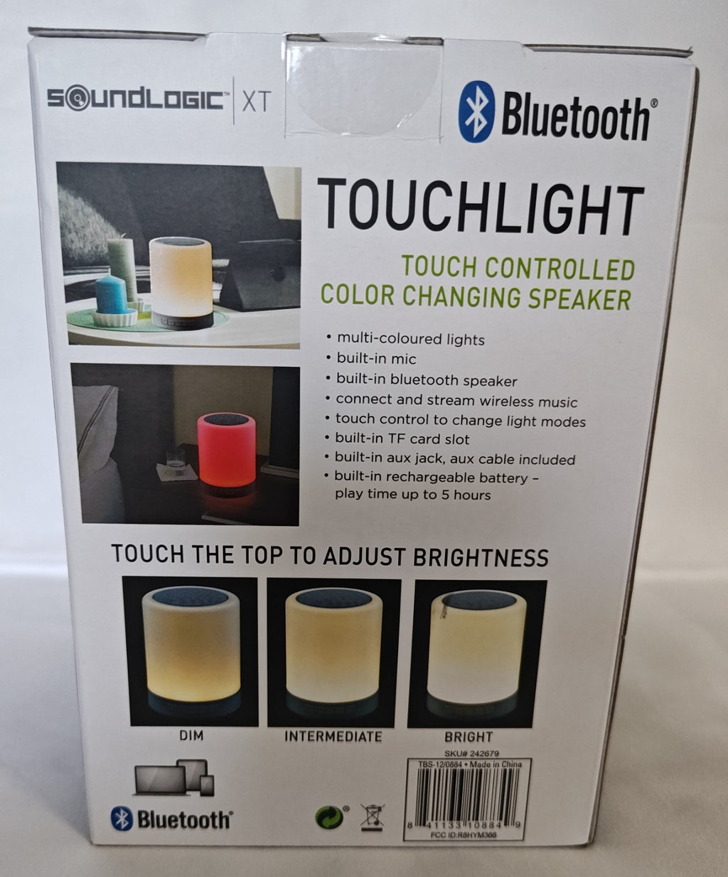 SoundLogic XT Touchlight Touch Controlled Color Changing Speaker Brand New