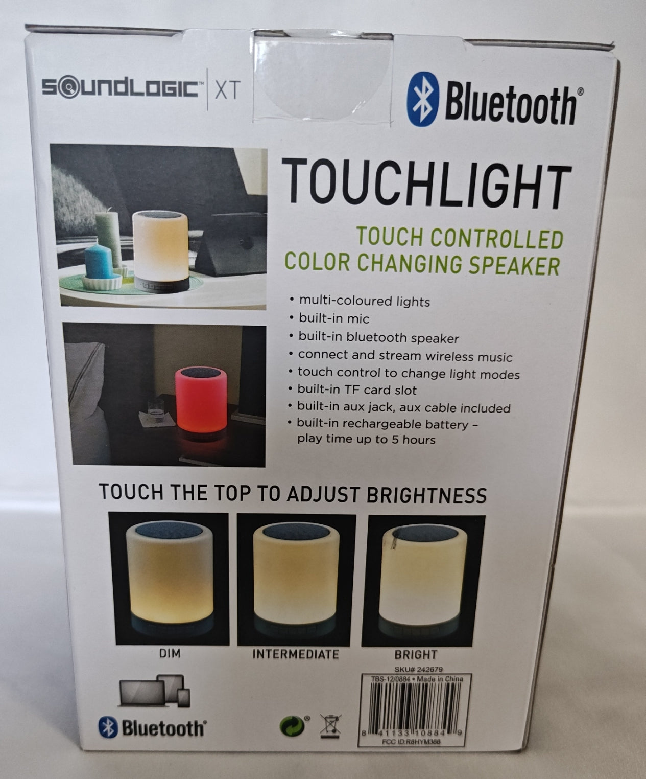 SoundLogic XT Touchlight Touch Controlled Color Changing Speaker Brand New