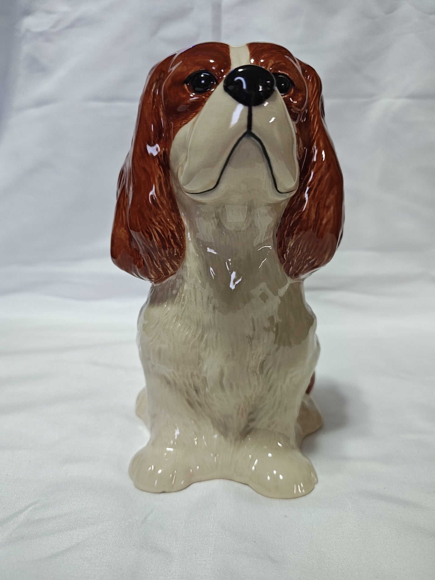 Cavalier King Charles Spaniel Hand Painted Ceramic Bank 8" Tall