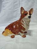 Corgi Hand Painted Ceramic Bank Entirely Hand Painted For Realistic Appeal, 7.5"