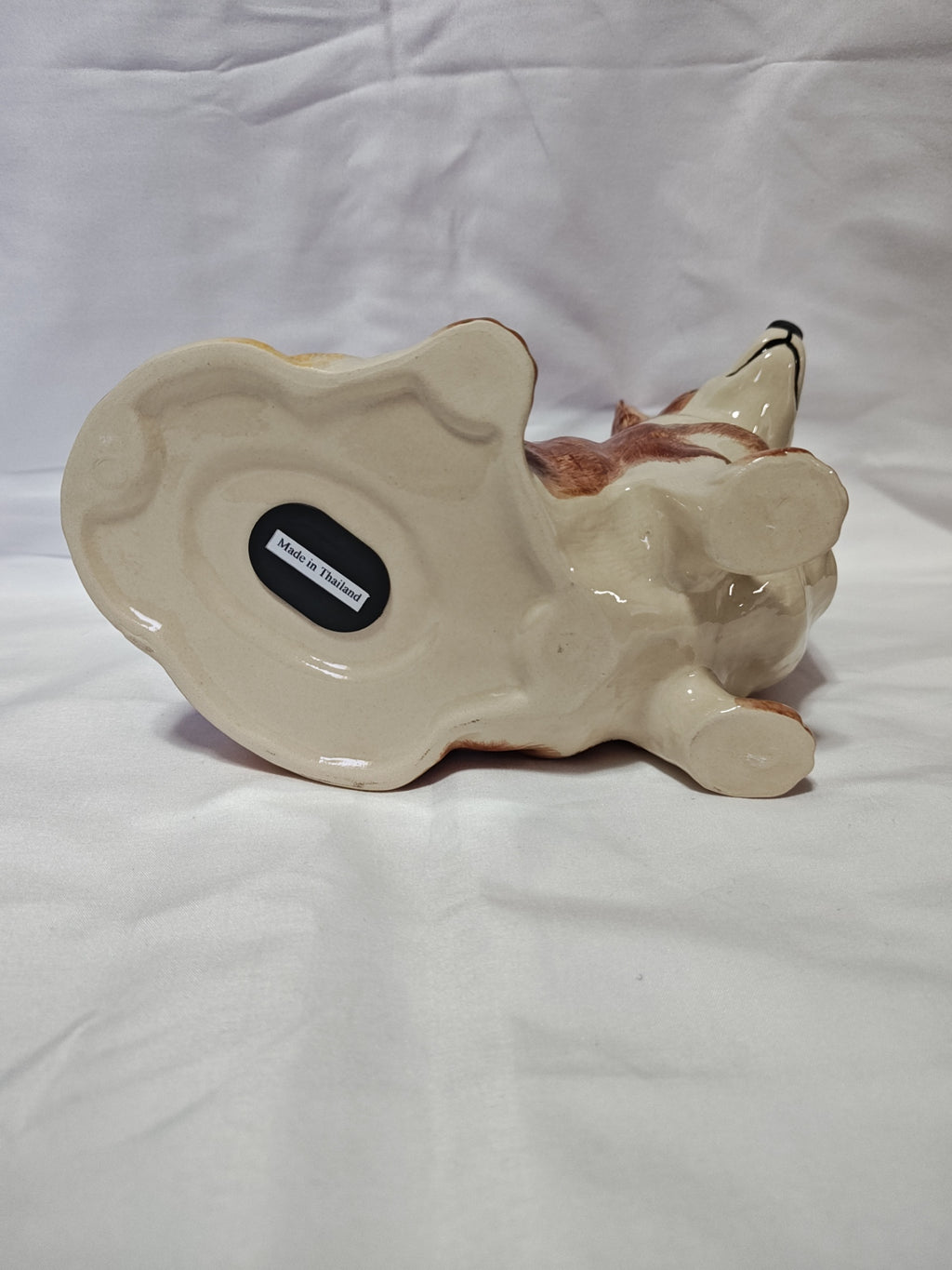 Corgi Hand Painted Ceramic Bank Entirely Hand Painted For Realistic Appeal, 7.5"