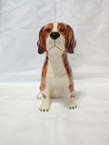 Beagle Hand Painted Ceramic Bank, Entirely Hand Painted For Realistic Appeal 8"