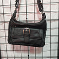 Hot Leathers Leather Purse with Front Buckle Black 11 x 10 x 3