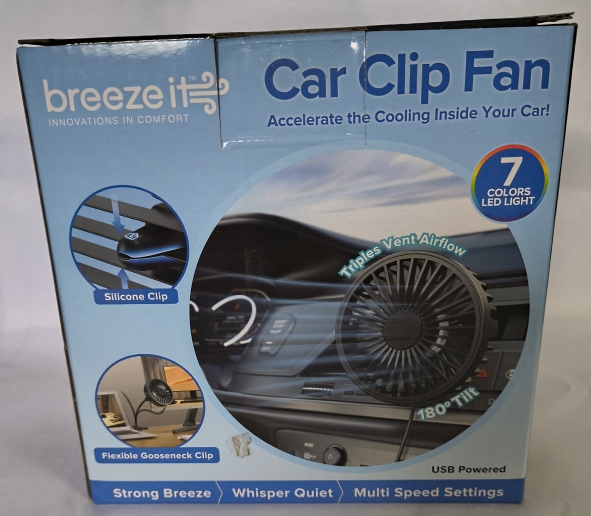 Breeze It Car Clip Fan