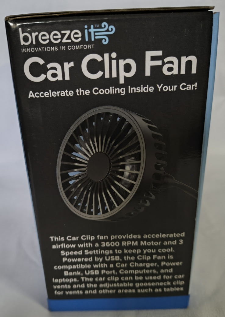 Breeze It Car Clip Fan