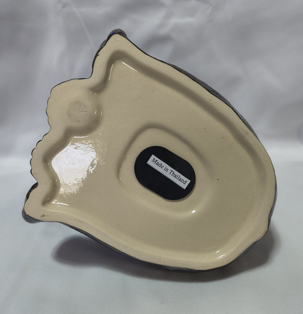 Image of the bottom of the Ceramic Black Bear Bank.