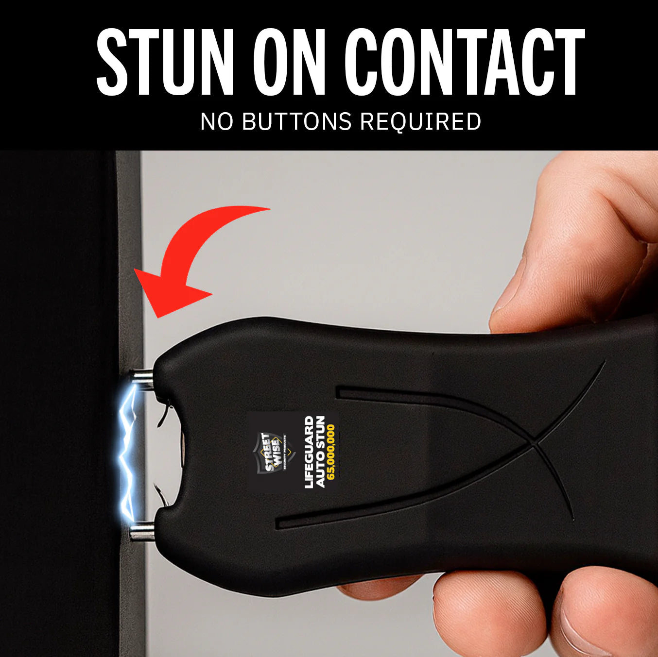 Lifeguard 65,000,000 Stun Gun w/ Auto Stun ALL NEW TECHNOLOGY Black Rechargeable