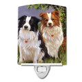 Border Collie Patrol Ceramic Night Light Compact, UL-Certified
