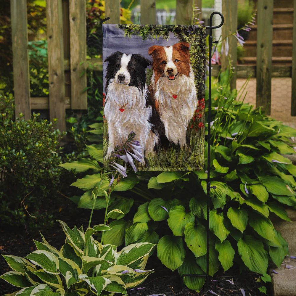 Border Collie Patrol Garden Flag