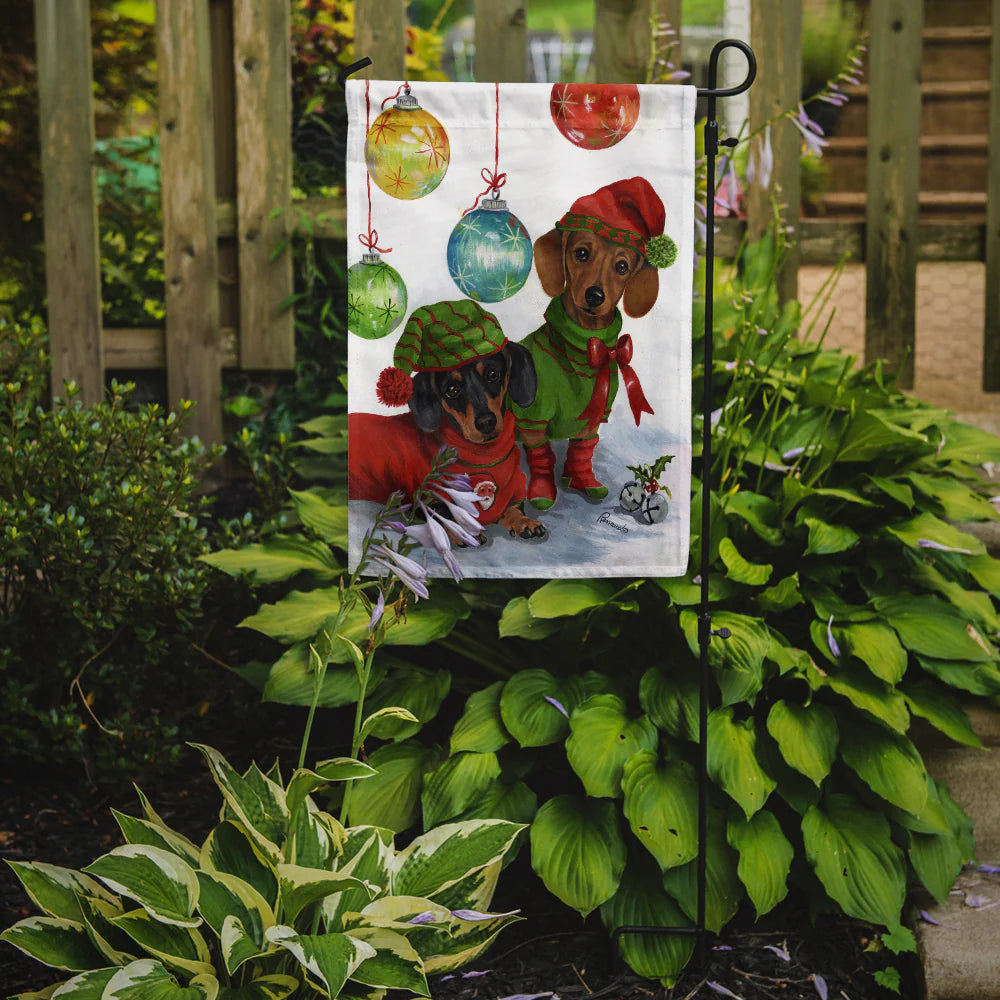 Dachshund Christmas Jingle Garden Flag