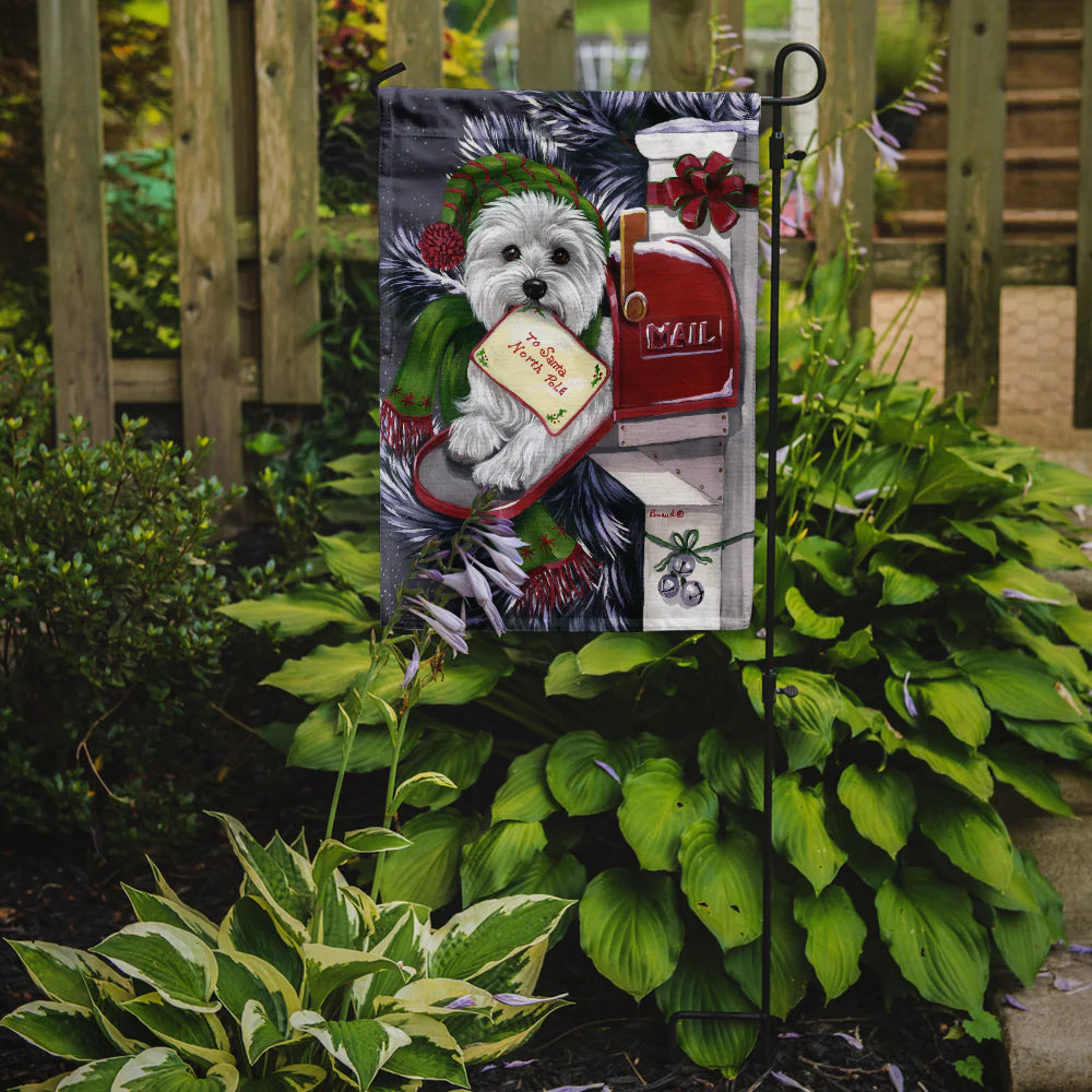 Westie Christmas Letter to Santa Garden Flag