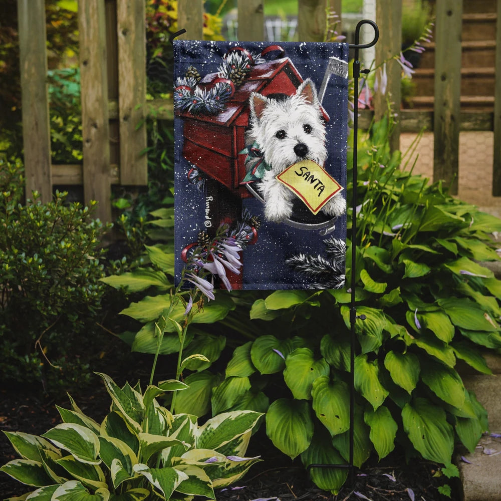 Caroline's Treasures PPP3237GF Westie Zoe's Christmas List Garden Flag