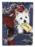 Caroline's Treasures PPP3237GF Westie Zoe's Christmas List Garden Flag