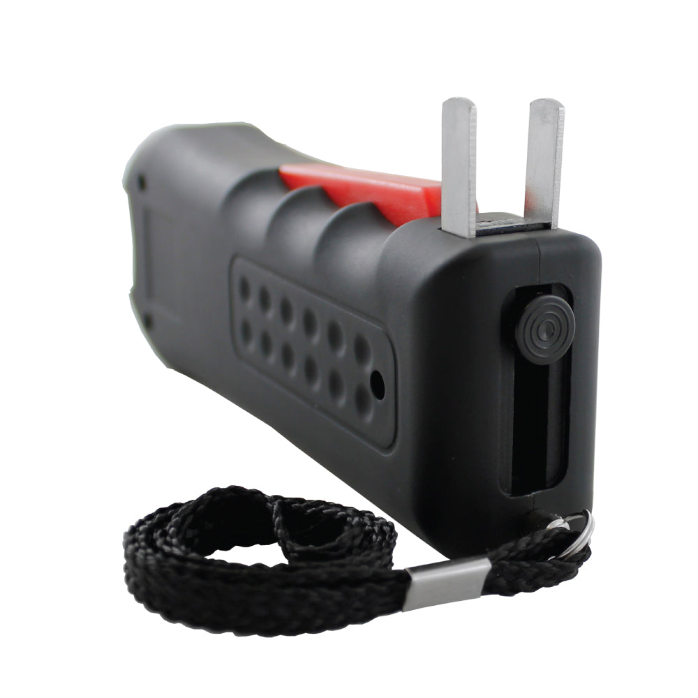 Stun Gun Rechargeable Streetwise 21,000,000 Volt w/ Flashlight 120dB Alarm Black Jack