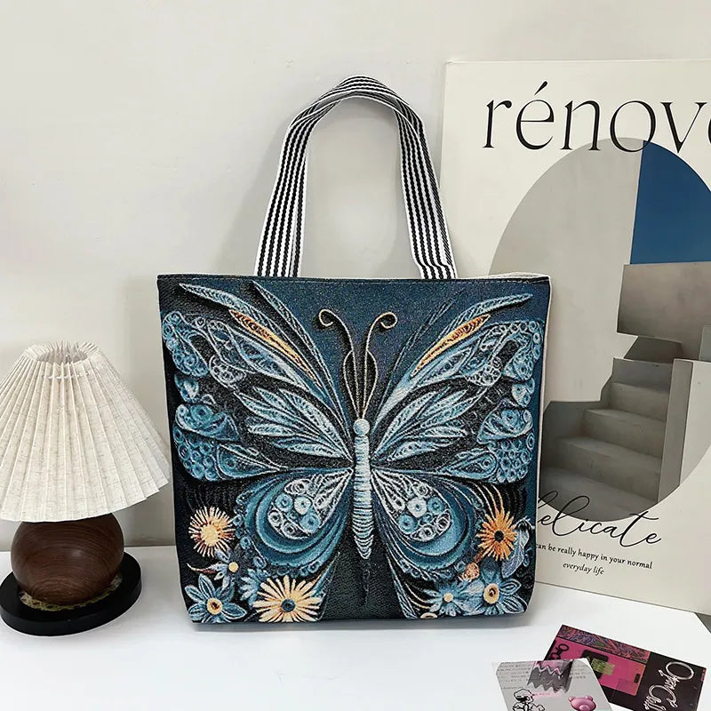 Butterfly Canvas Tote Bag