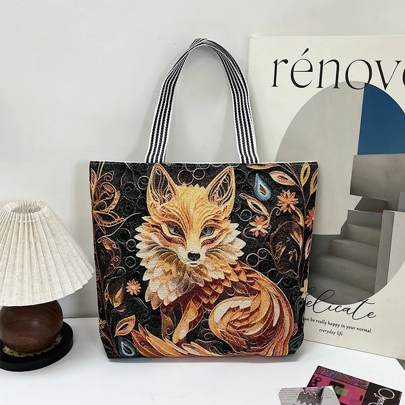 Fox Canvas Tote Bag