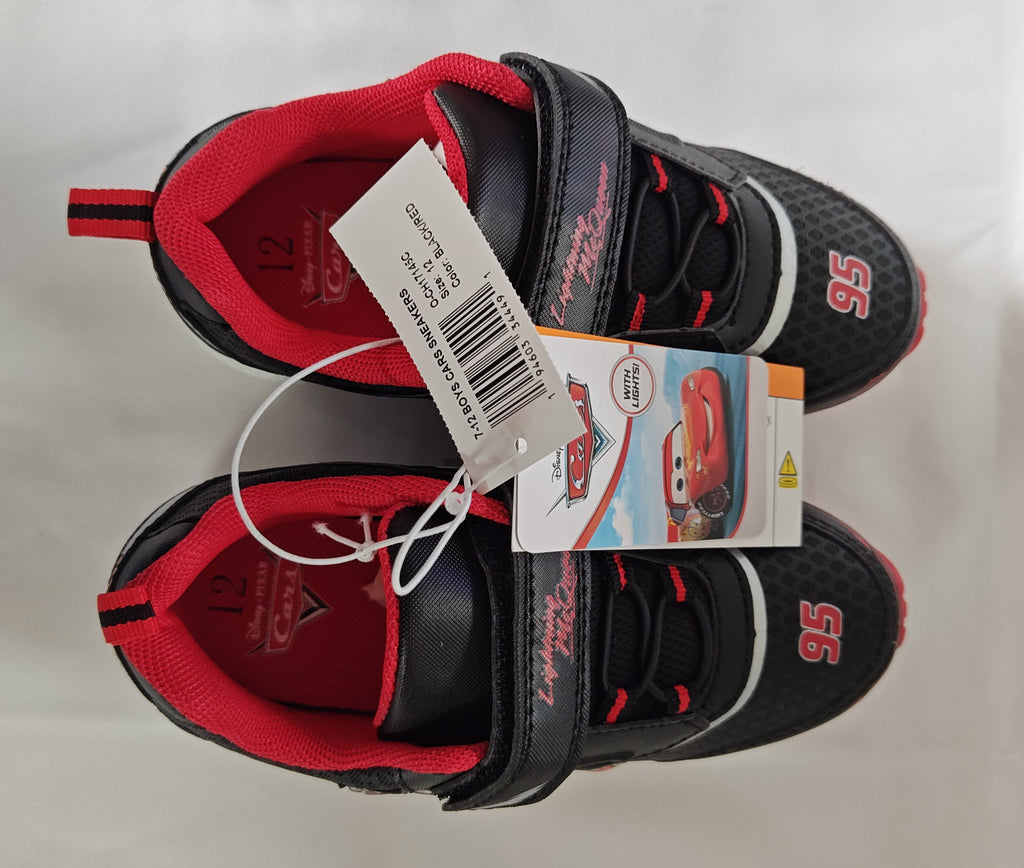 Disney Cars Boys Hook and Loop Light Up Sneakers. (Toddler/Little Kids) 7 - 12