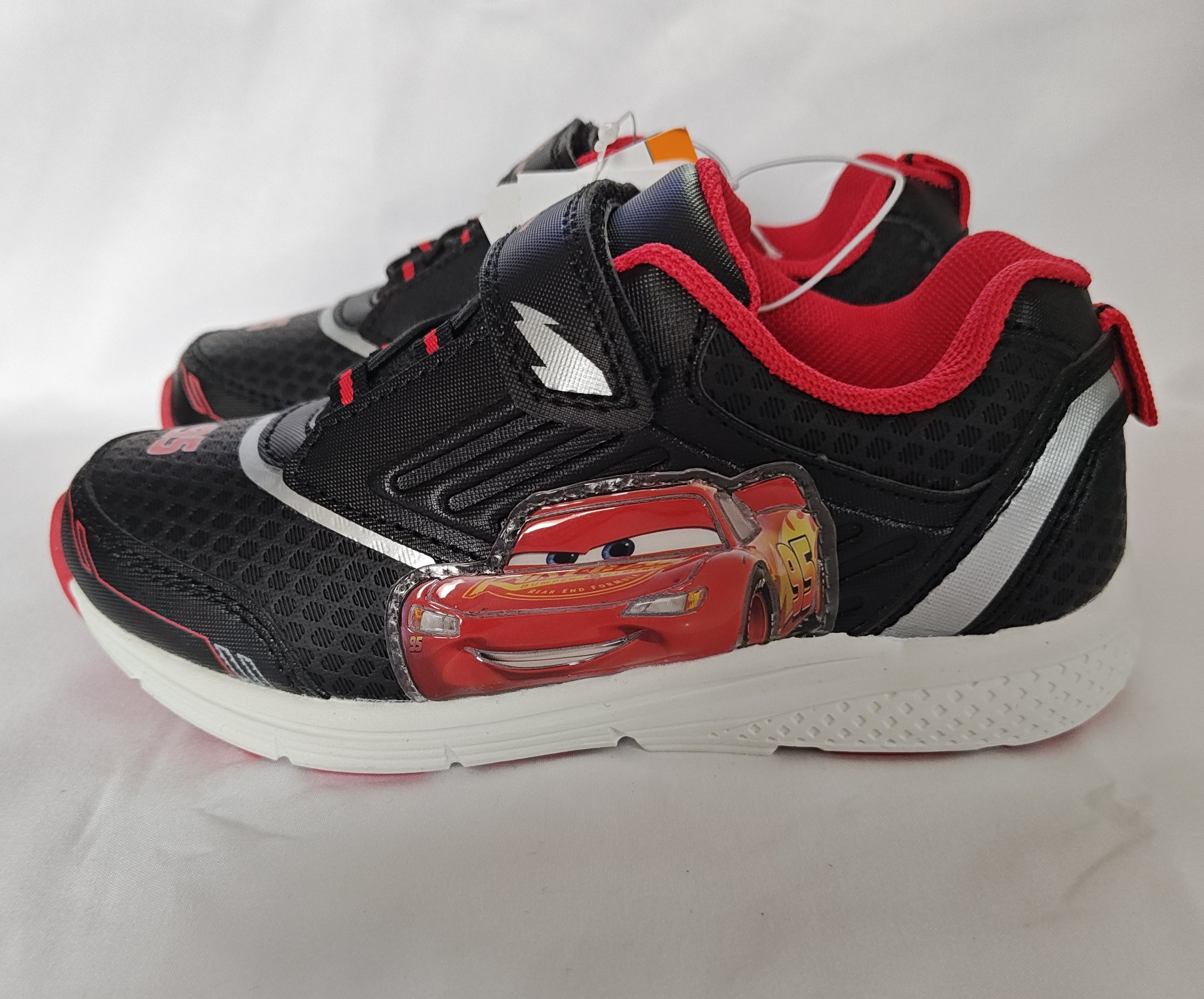 Disney Cars Boys Hook and Loop Light Up Sneakers. (Toddler/Little Kids) 7 - 12