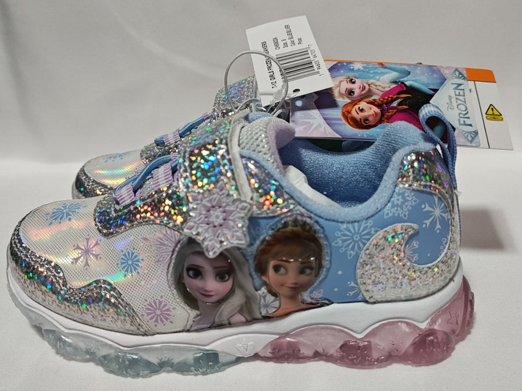 Girls Frozen Light Up Hook and Loop Fashion Sneakers CH93502A