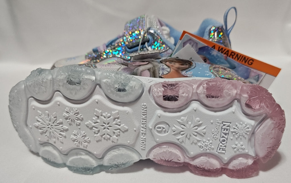 Girls Frozen Light Up Hook and Loop Fashion Sneakers CH93502A