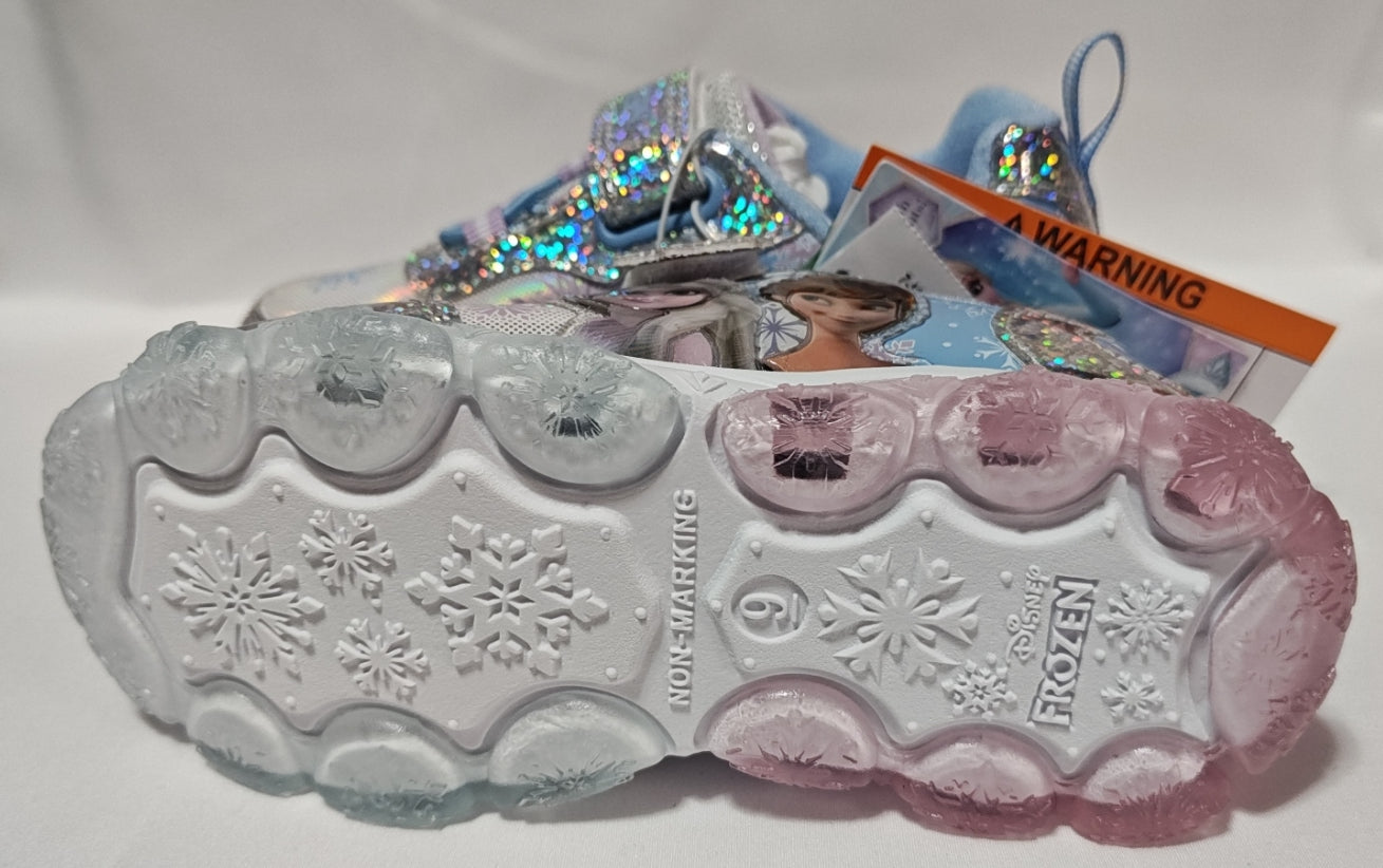 Girls Frozen Light Up Hook and Loop Fashion Sneakers CH93502A