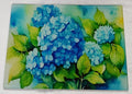Caroline's Treasures Hydrangeas in Watercolor Glass Cutting Board DAC1580LCB