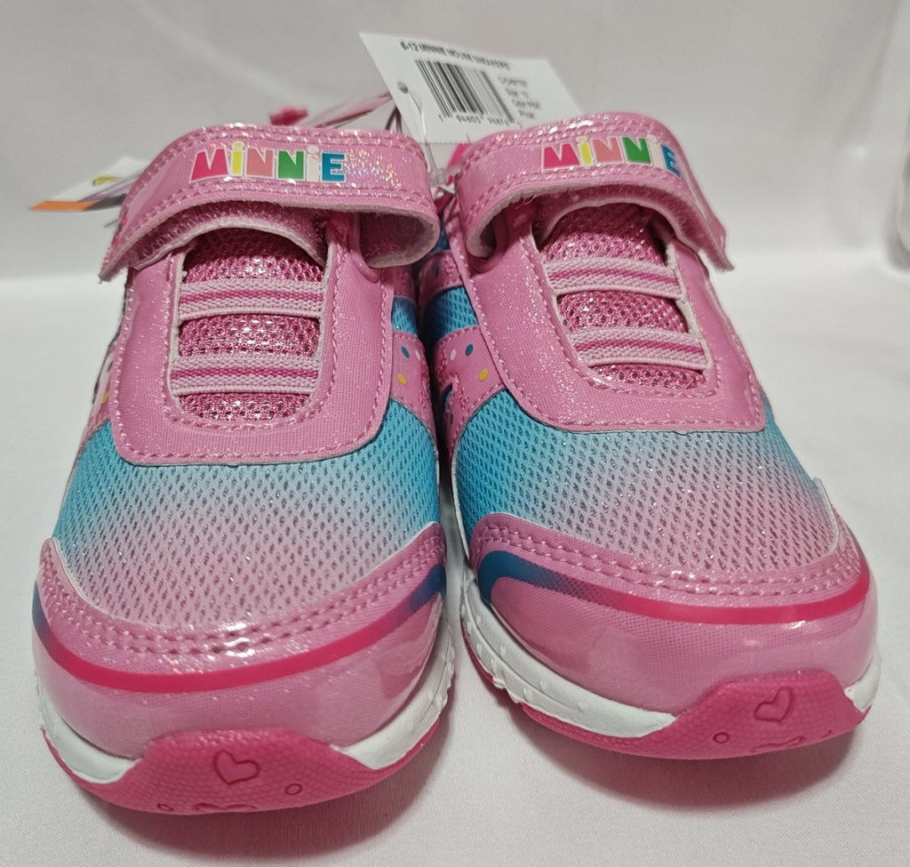 Disney Minnie Mouse Girls Light-Up Sneakers with Hook and Loop Closure CH91751