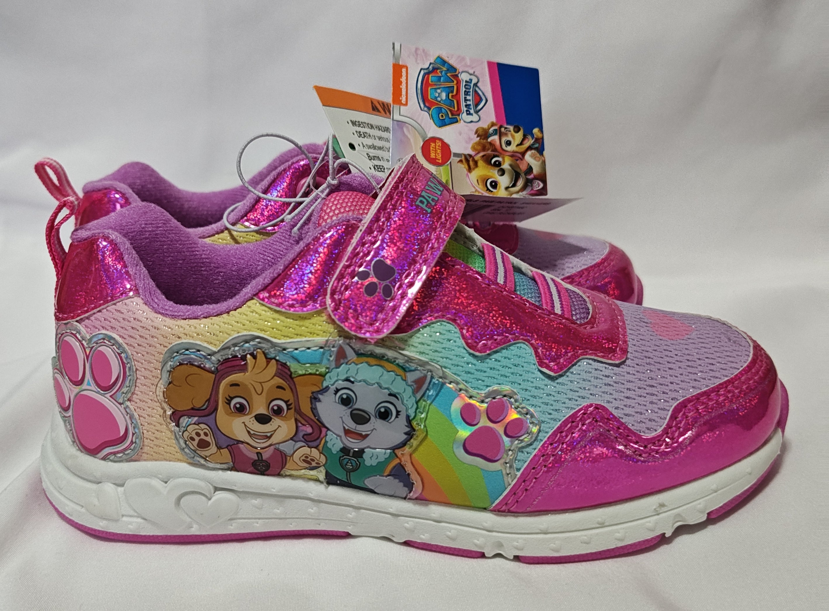 Nickelodeon Paw Patrol Skye and Everest Girls' Light Up Sneakers (Toddler/Kids)