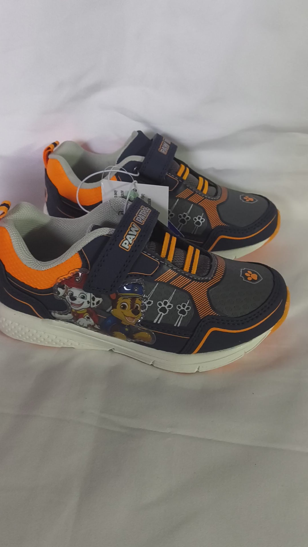 Nickelodeon PAW Patrol Navy & Orange Light-Up Sneakers for Boys Video